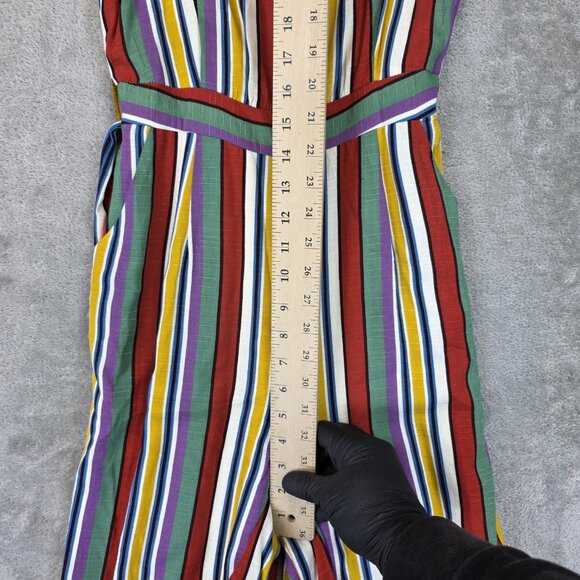 Lost + Wander Jumpsuit Womens XS Multi Stripe Wide Leg Belted Sleeveless NWT - Picture 7 of 16